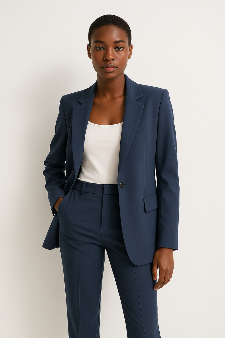 Women's Blazer and Trouser Set – Tailored Suit for Office and Events