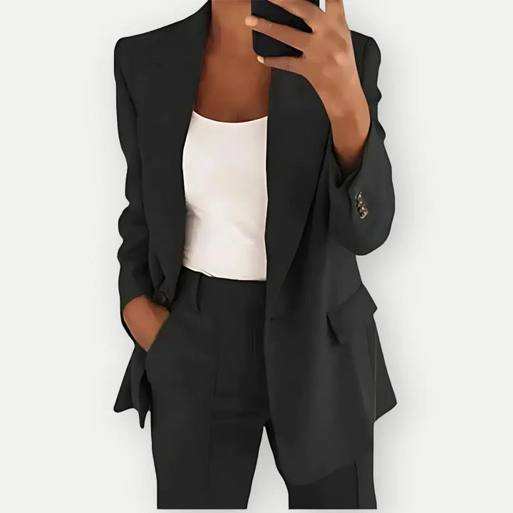 Women's Blazer and Trouser Set – Tailored Suit for Office and Events