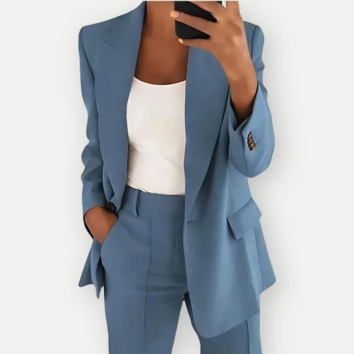 Women's Blazer and Trouser Set – Tailored Suit for Office and Events