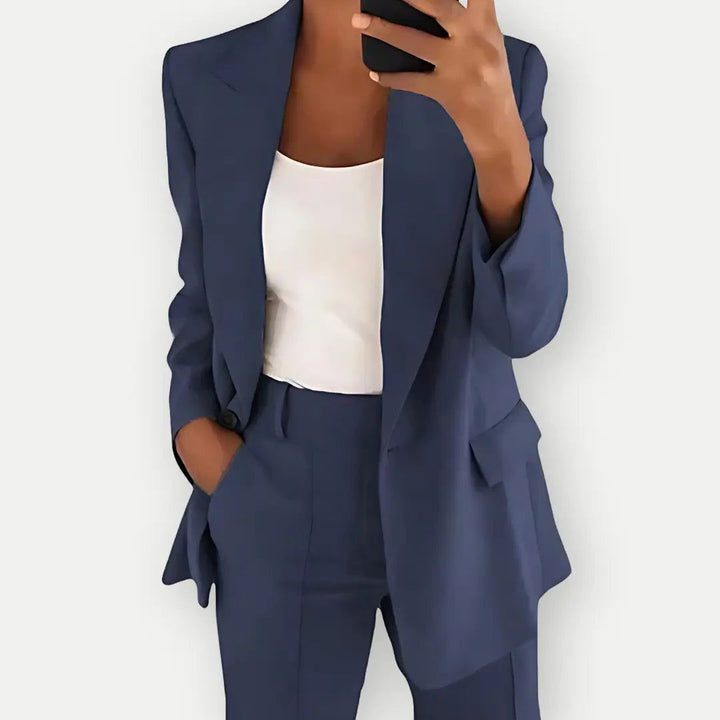 Women's Blazer and Trouser Set – Tailored Suit for Office and Events