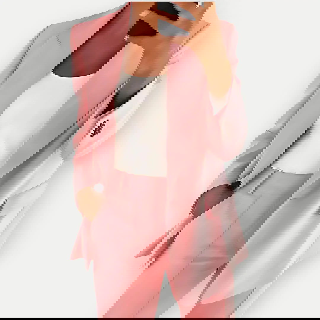 Women's Blazer and Trouser Set – Tailored Suit for Office and Events