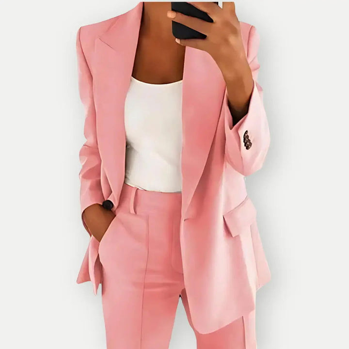 Women's Blazer and Trouser Set – Tailored Suit for Office and Events