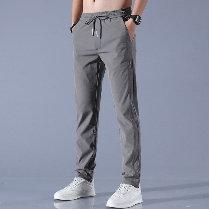 Men's Jogger Trousers – Slim Tapered Fit with Drawstring and Breathable Fabric