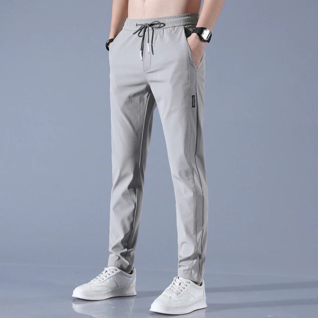 Men's Jogger Trousers – Slim Tapered Fit with Drawstring and Breathable Fabric