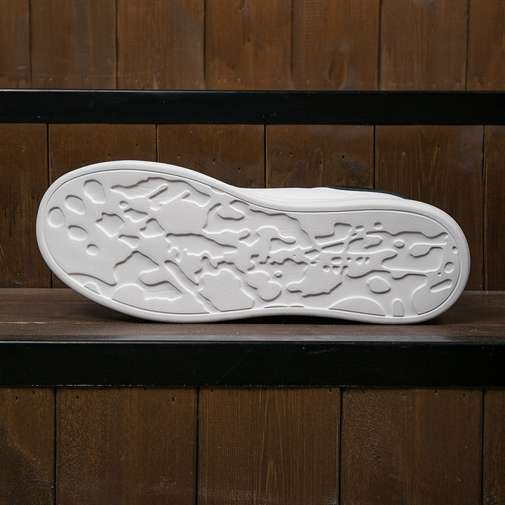 Women's White Faux Leather Sneakers – Minimalist Low-Top Comfort Shoes