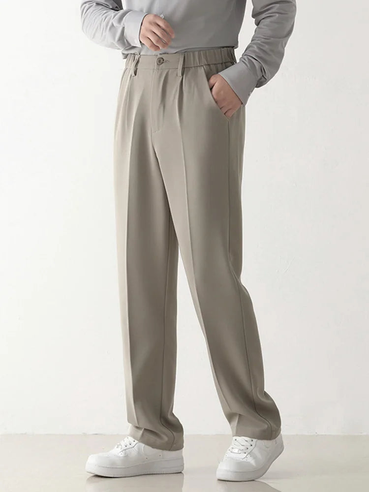 Men's Draped Formal Pants – Relaxed Fit Tailored Trousers for Business and Casual Wear