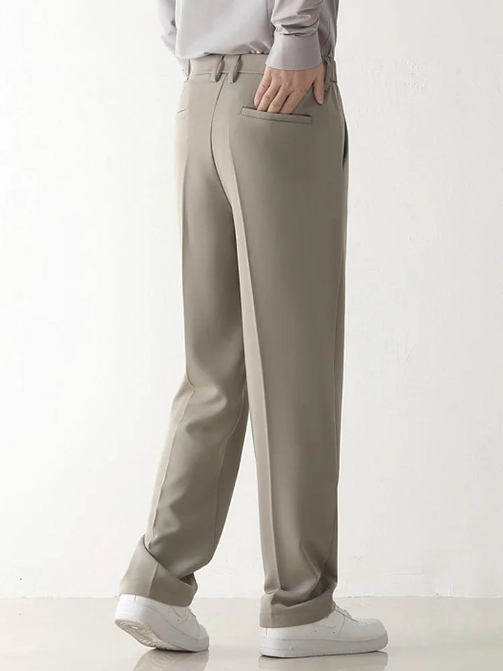 Men's Draped Formal Pants – Relaxed Fit Tailored Trousers for Business and Casual Wear