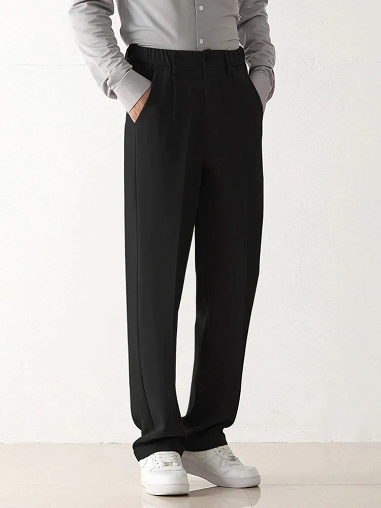 Men's Draped Formal Pants – Relaxed Fit Tailored Trousers for Business and Casual Wear