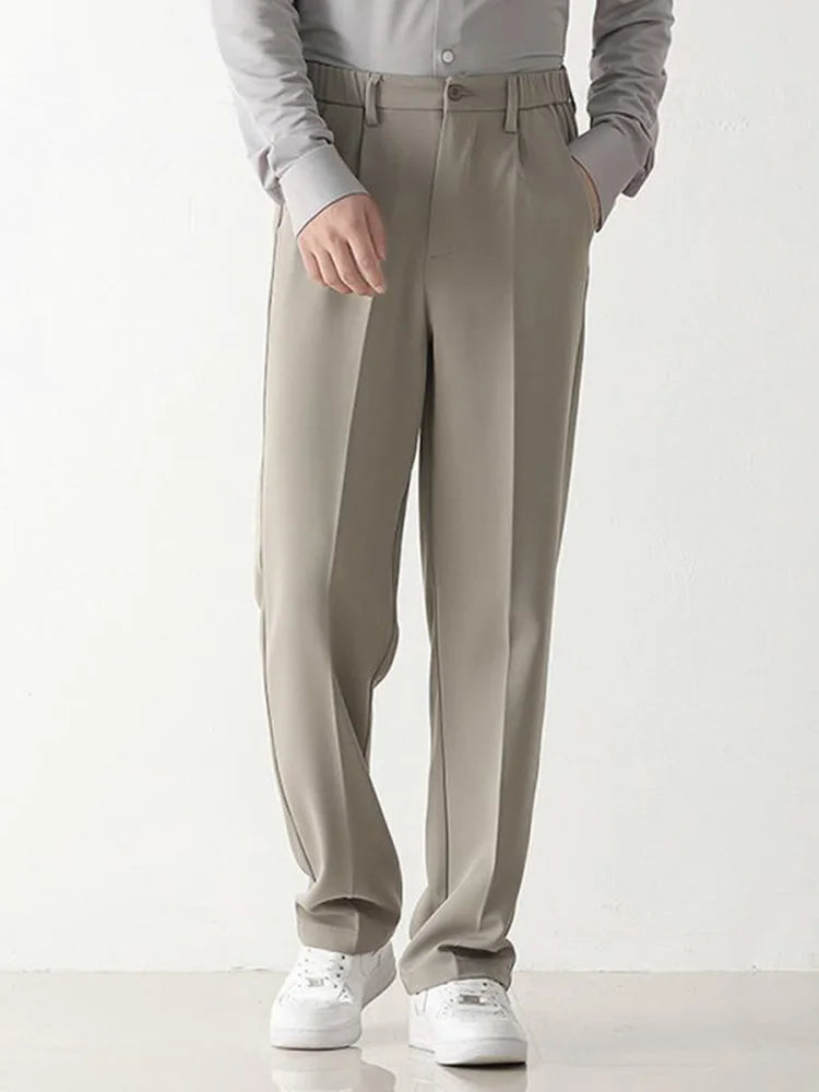 Men's Draped Formal Pants – Relaxed Fit Tailored Trousers for Business and Casual Wear