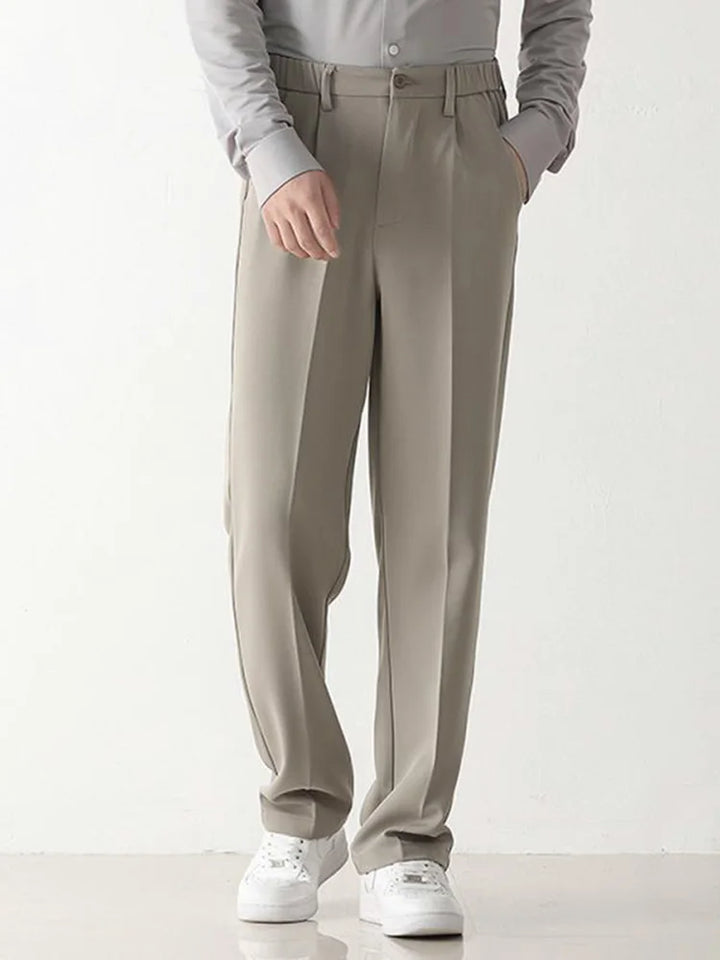 Men's Draped Formal Pants – Relaxed Fit Tailored Trousers for Business and Casual Wear